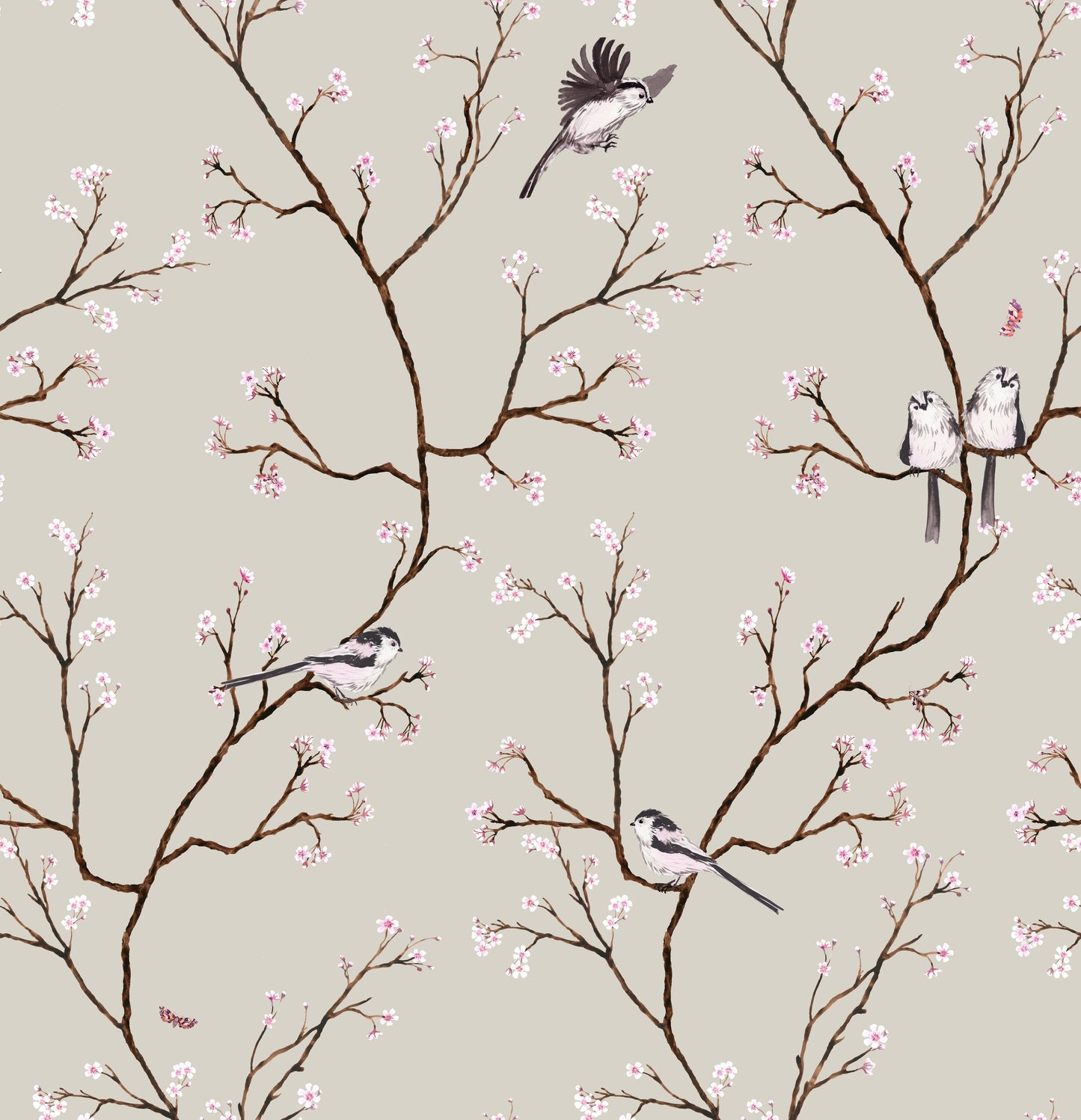 Blossom Wallpaper - Beige - Petronella Hall