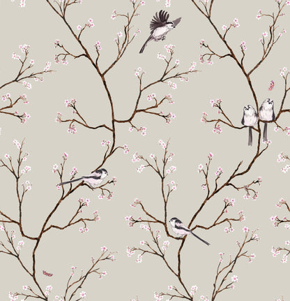 Blossom Wallpaper - Beige - Petronella Hall