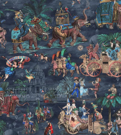 BMCF003-05A - Fiesta Wallpaper - Coral Midnight - Brand McKenzie