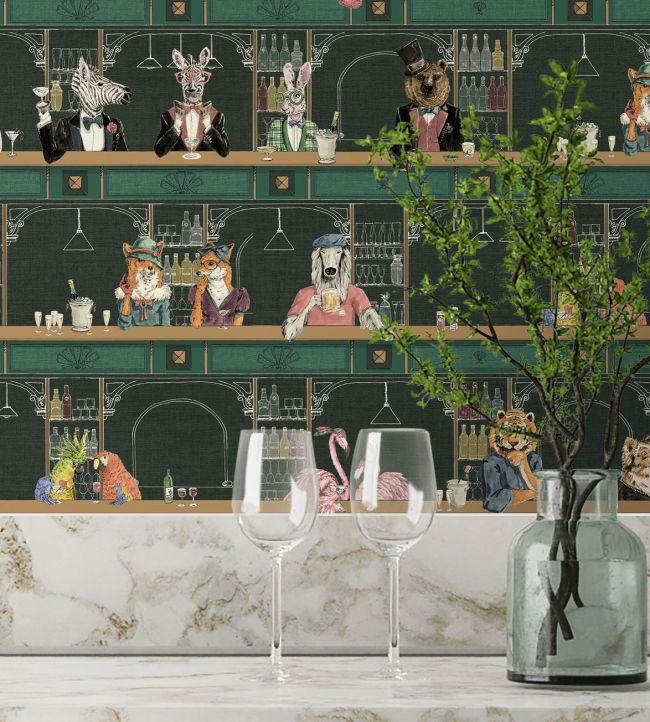 BMCF003-07A - Happy Hour Wallpaper - Club Green - Brand McKenzie