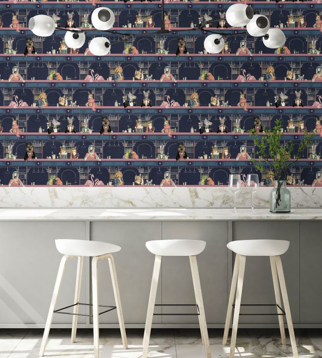 BMCF003-07C - Happy Hour Wallpaper - Midnight Pink - Brand McKenzie
