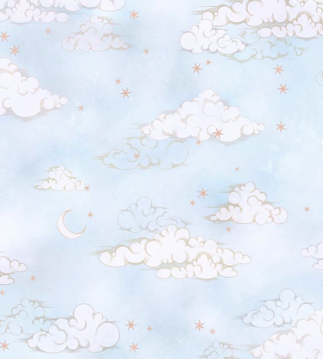 BMCF003-10A - Starry Clouds Wallpaper - Blue Sky - Brand McKenzie