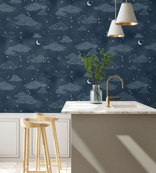BMCF003-10C - Starry Clouds Wallpaper - Nightfall - Brand McKenzie