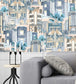 BMHD002-02C - Downtown Deco Wallpaper - Pastel Blue - Brand McKenzie
