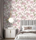 BMHD002-03B - Feather Palm Wallpaper - Rose - Brand McKenzie