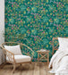 BMHD002-04C - Jewel A Flutter Wallpaper - Teal & Coral - Brand McKenzie