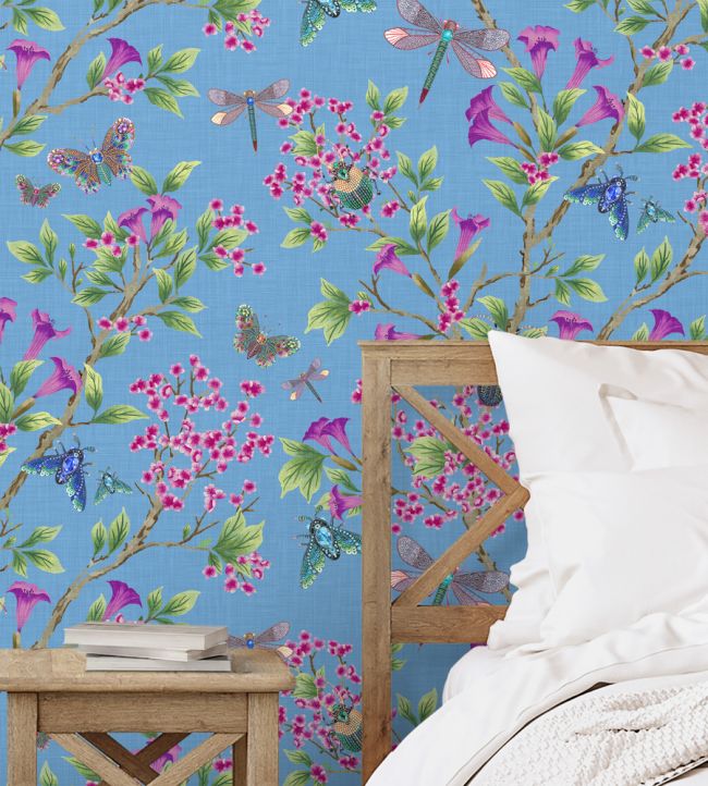 BMHD002-04D - Jewel A Flutter Wallpaper - Topaz - Brand McKenzie