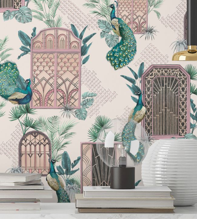 BMHD002-06B - Peocock Manor Wallpaper - Rose - Brand McKenzie