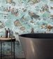 BMHD002-07A - Sea Life Wallpaper - Aqua & Orange - Brand McKenzie