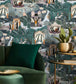 BMHD002-10B - The Art Deco Hills Wallpaper - Teal & Copper - Brand McKenzie