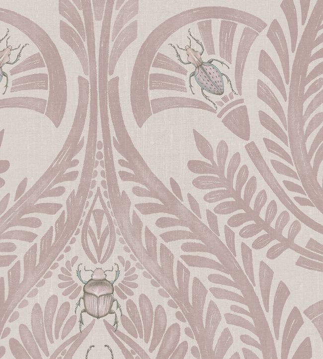 BMHD002-11B - The Great Damask Wallpaper - Dusky Pink - Brand McKenzie