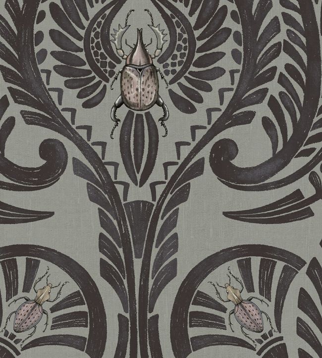 BMHD002-11C - The Great Damask Wallpaper - Raisin - Brand McKenzie