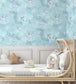 BMPP004-02B - Elephant Breaststroke Wallpaper - Ocean - Brand McKenzie