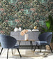 BMPP004-05A - Jungle Life Wallpaper - Aquamarine & Coral - Brand McKenzie