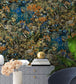 BMPP004-05D - Jungle Life Wallpaper - Orange & Blue - Brand McKenzie