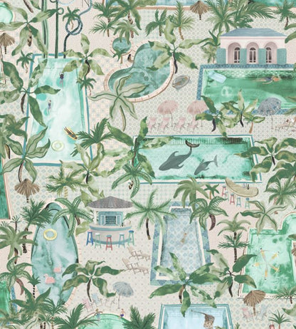 BMPP004-06B - Lido Wallpaper - Turquoise - Brand McKenzie