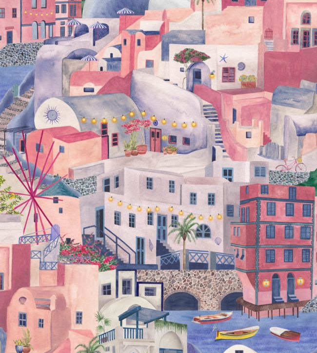 BMPP004-08C - The Mediterranean Wallpaper - Lavender Rose - Brand McKenzie