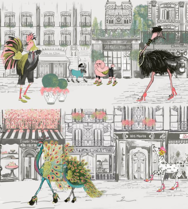 BMWL005-02A - Catwalk Wallpaper - Black & White - Brand McKenzie