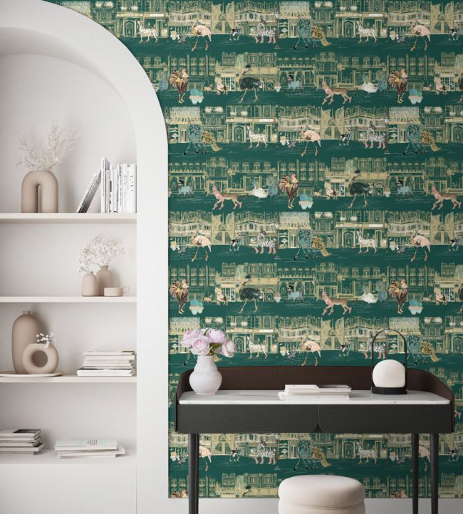 BMWL005-02C - Catwalk Wallpaper - Kingfisher - Brand McKenzie