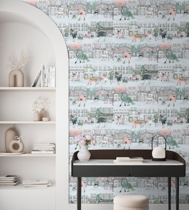 BMWL005-02D - Catwalk Wallpaper - Powder Blue - Brand McKenzie