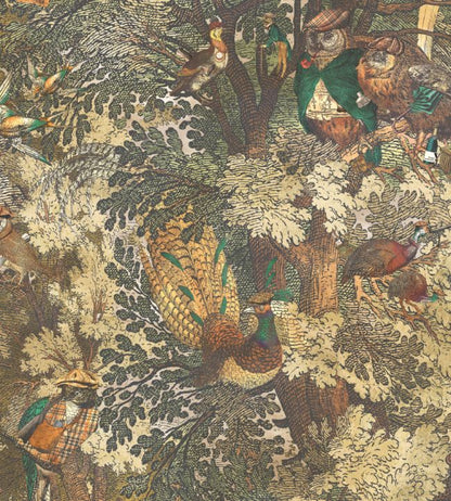 BMWL005-04A - Gentlemen Birds Wallpaper - Autumn - Brand McKenzie