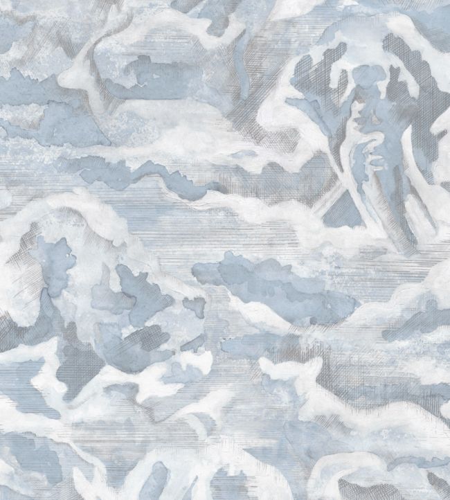 BMWL005-05B - Hidden Clouds Wallpaper - Pastel Blue - Brand McKenzie