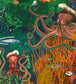 BMWL005-06B - Octopus Wallpaper - Emerald Coral - Brand McKenzie