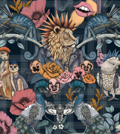 BMWL005-08A - Punk Rocks Wallpaper - Denim - Brand McKenzie