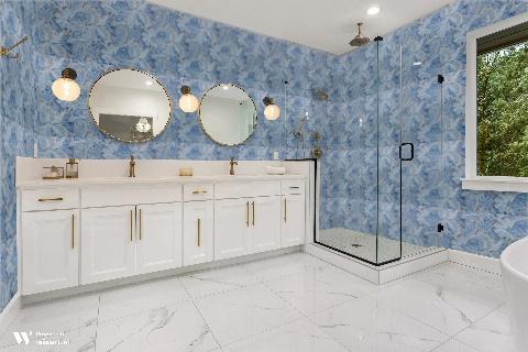 Chandigarh Sapphire Wallpaper - Brunschwig & Fils