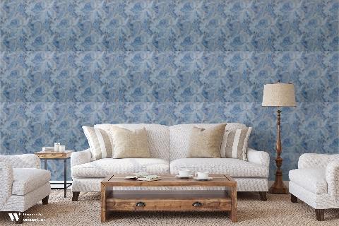 Chandigarh Sapphire Wallpaper - Brunschwig & Fils