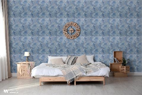 Chandigarh Sapphire Wallpaper - Brunschwig & Fils