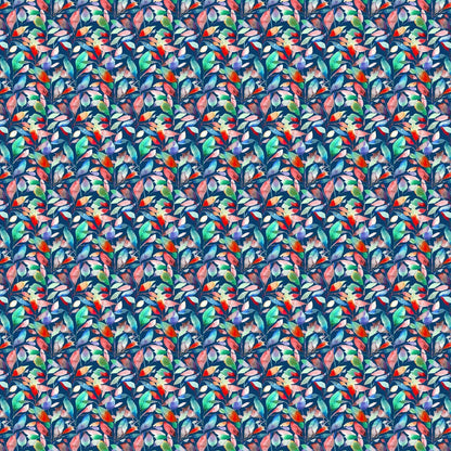 Brympton Flame Navy Lomond Pima Lawn Cotton - Dress Fabric