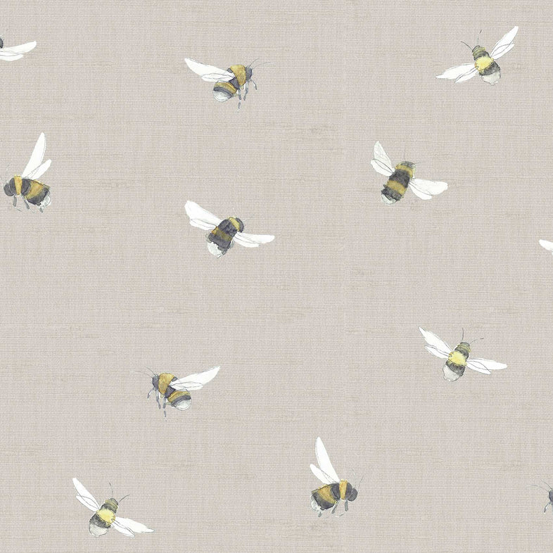 Busy Bees Linen Fabric