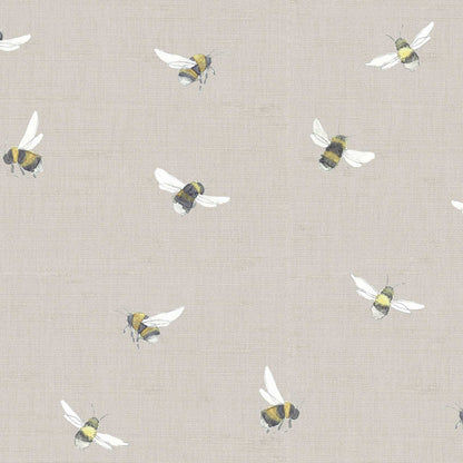 Busy Bees Linen Fabric