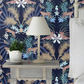 Leopard Luxe Wallpaper - Blue - The Graduate Collection