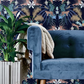Leopard Luxe Wallpaper - Blue - The Graduate Collection