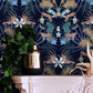 Leopard Luxe Wallpaper - Blue - The Graduate Collection