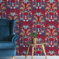 Leopard Luxe Wallpaper - Red - The Graduate Collection