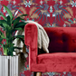 Leopard Luxe Wallpaper - Red - The Graduate Collection
