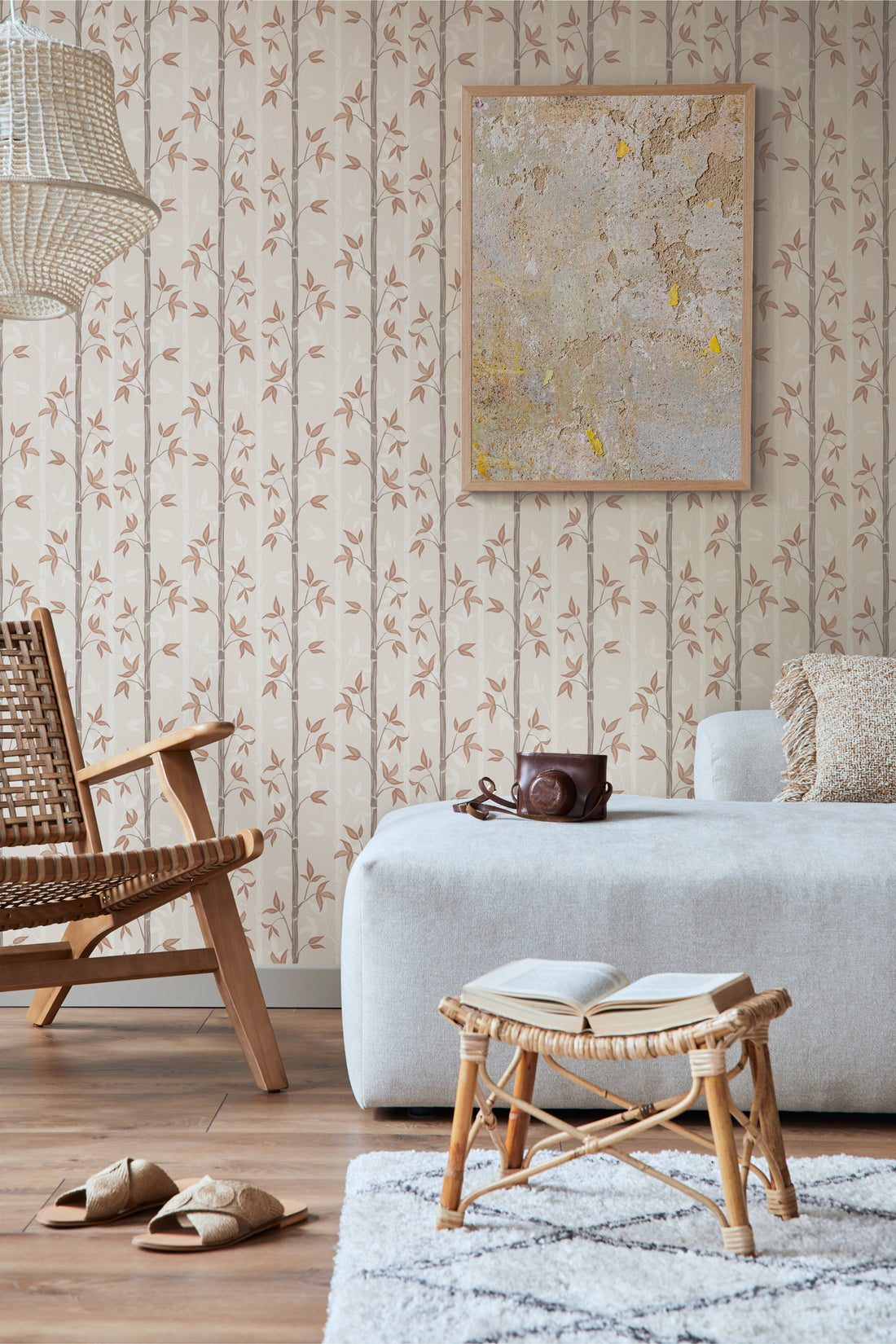 Bamboo Wallpaper - Autumn - Summer Gray
