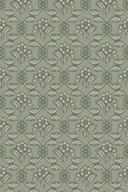 Barace Wallpaper - Green Smoke - 6603 - Farrow & Ball
