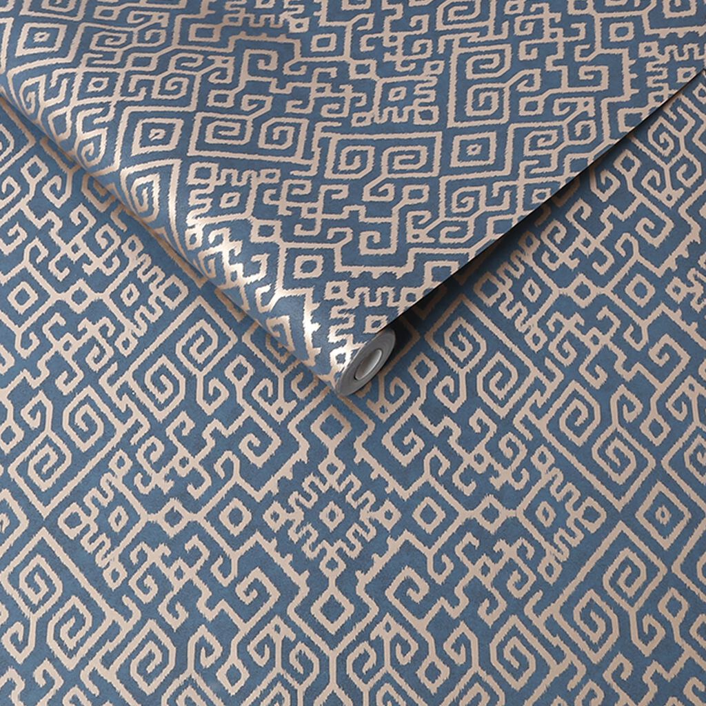 Bazaar Wallpaper - Navy - Boutique Luxury