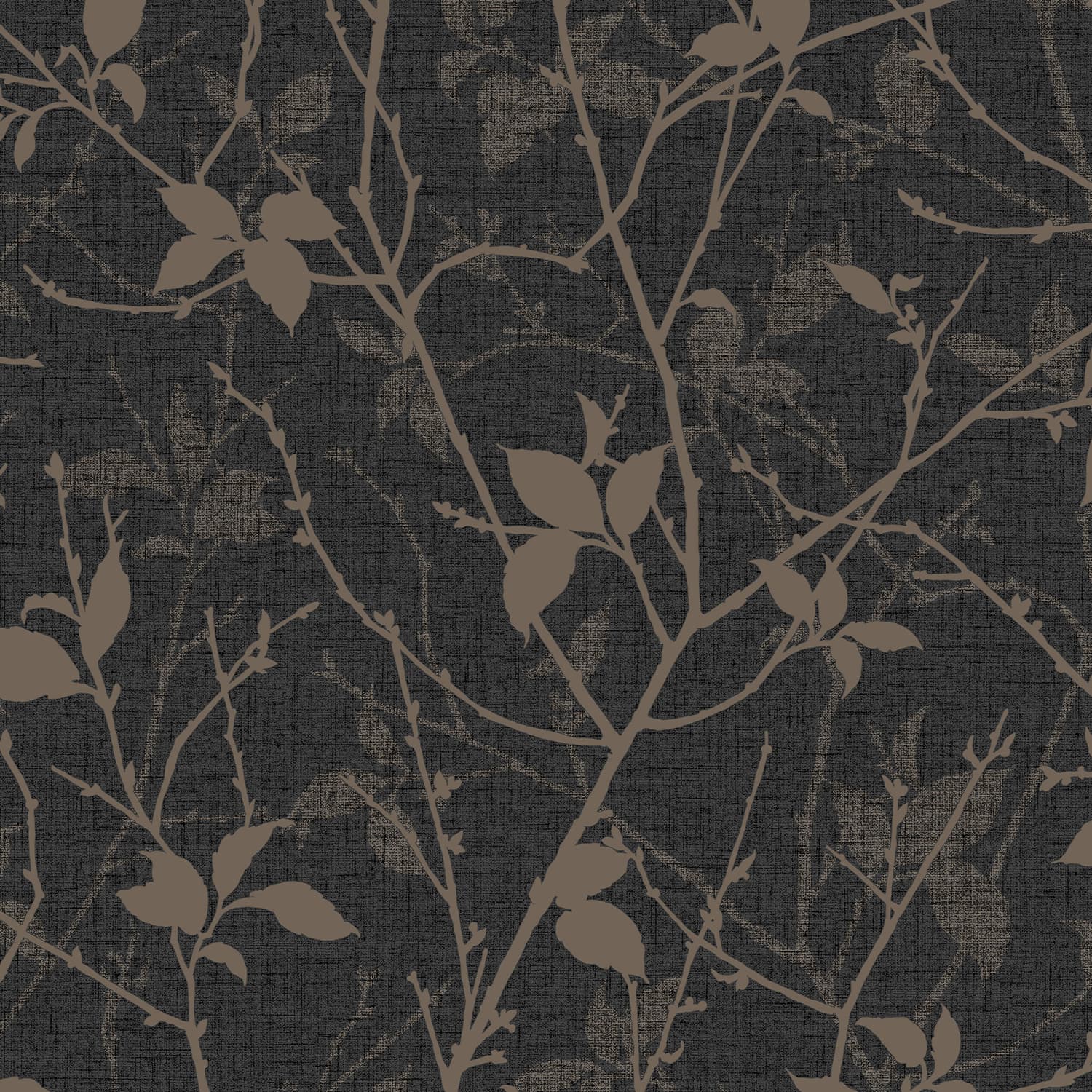 Belle Wallpaper - Charcoal & Gold - Boutique Luxury