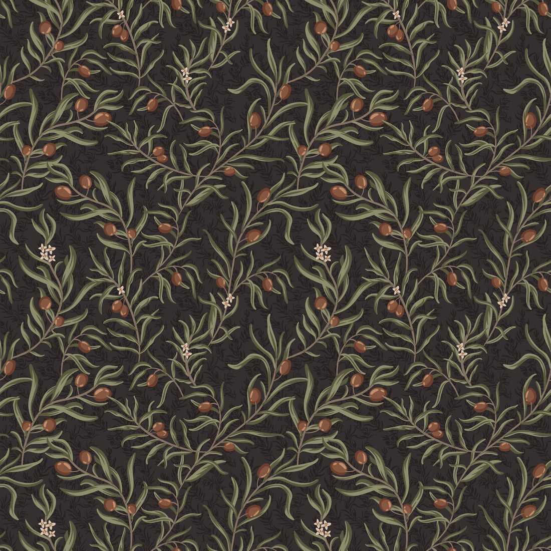Bjorn Wallpaper - Chocolate - Summer Gray
