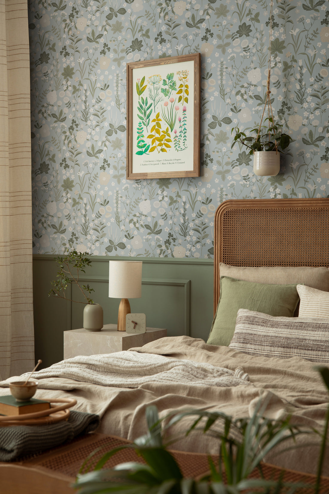 Blomstre Wallpaper - Misty blue - Summer Gray
