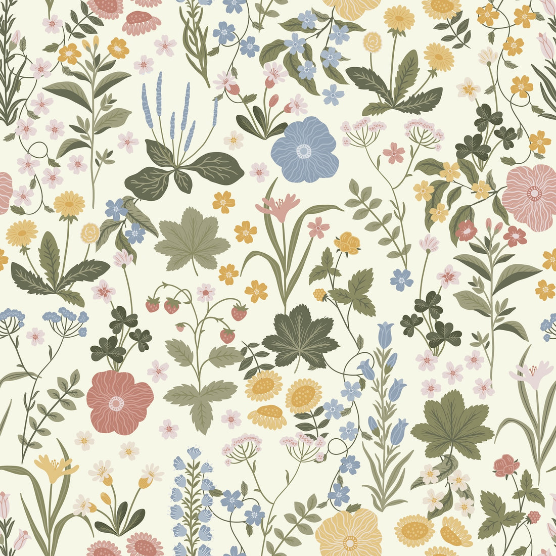 Blomstre Wallpaper - Spring - Summer Gray
