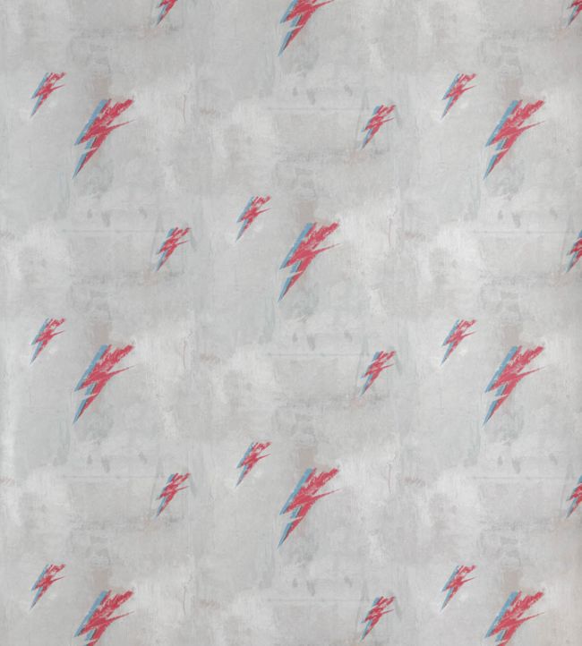 Bolt From Mars Wallpaper - Red on Natural - BG1900102 - Barneby Gates