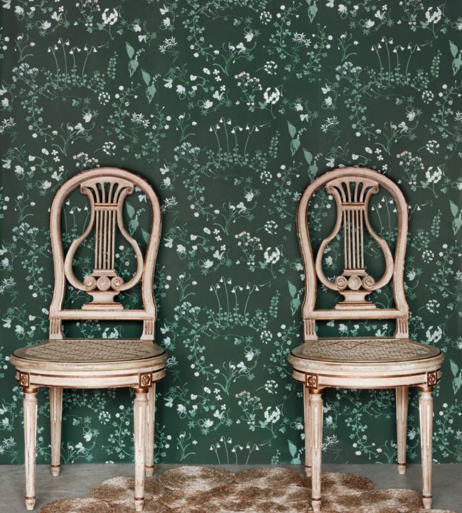 Botanica Wallpaper - Woodland Green - BG2400201 - Barneby Gates