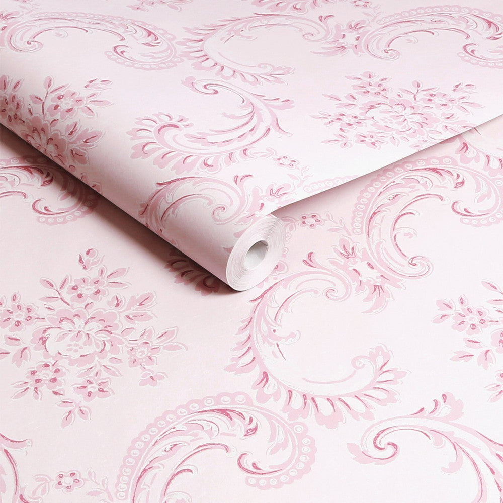 Boudoir Beauty Wallpaper - Pink - Shabby Chic
