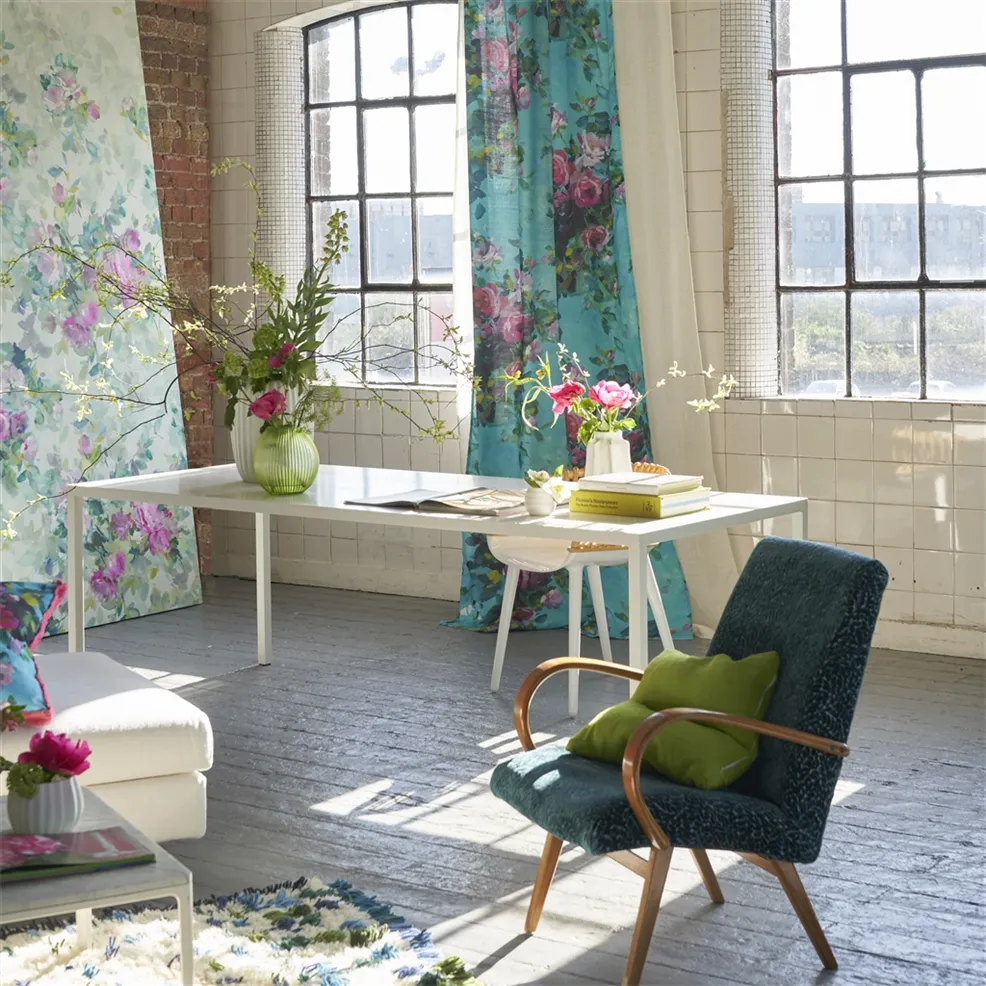 Bouquet De Roses Wallpaper - Celadon - PDG1173/01 - Designers Guild